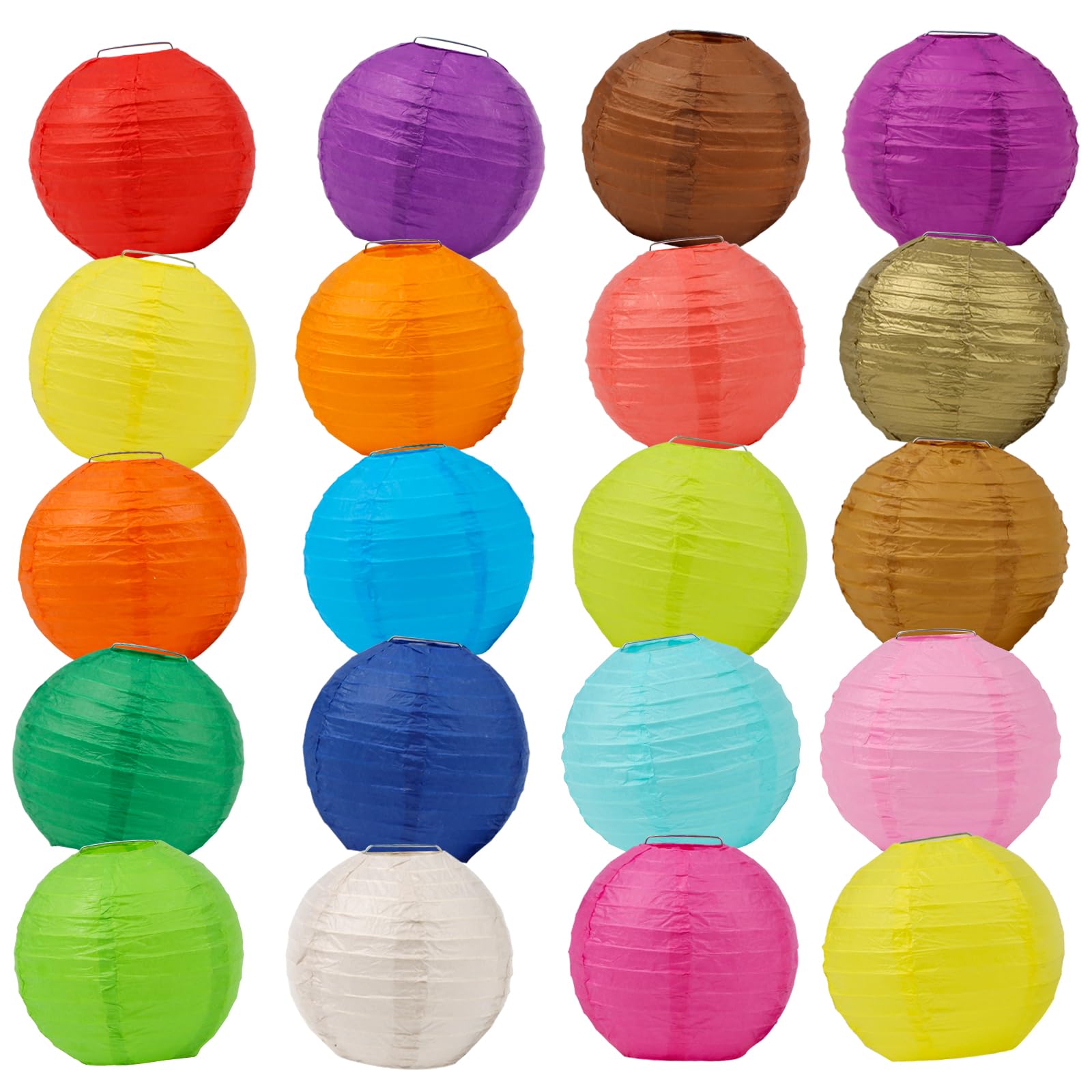 Amazon.co.jp: 夏祭り 装飾 提灯 30色30個セット直径20cm 紙