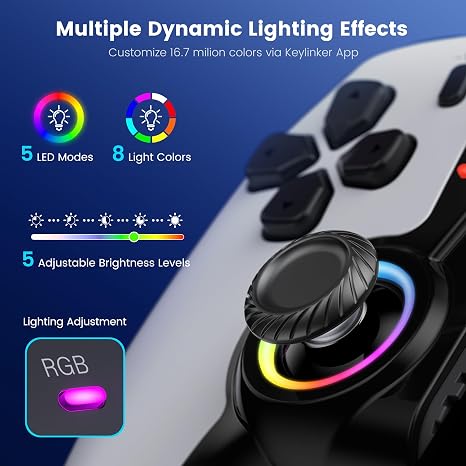 Bluetooth Handy Controller für PS Remote Play Smartphone Controller für iPhone/Android mit Hall-Effekt Joysticks/Hall Trigger Kompatibel mit Xbox Cloud/Steam Link/Geforce Now/MFi Apple Arcade