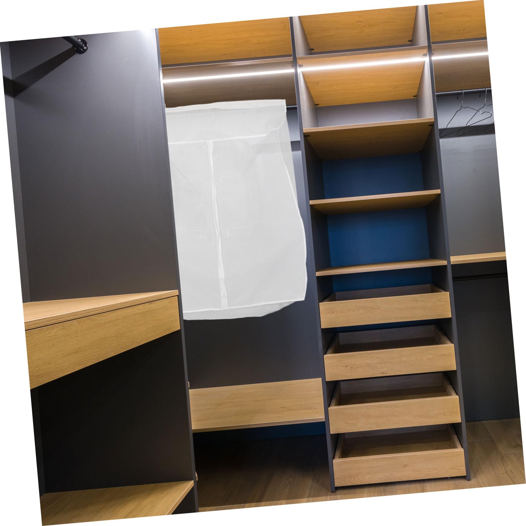 ULTECHNOVO Funda Protectora para Ropa de Peva, Plegable Almacenamiento Conveniente para Guardar Trajes y Abrigos Armario del Hogar