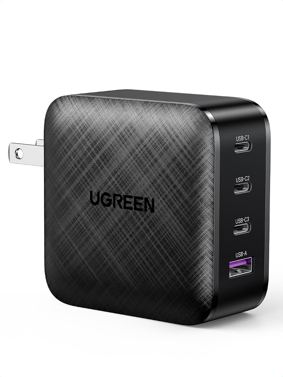 Nexode 65W GaN USB C Wall Charger, 4-Port Fast Charging Power Adapter Compatible with MacBook Pro/Air, Dell XPS, iPad Pro/Air, iPhone 17/16/15 Series, Galaxy S25/S24, Pixel 10/9, Steam Deck