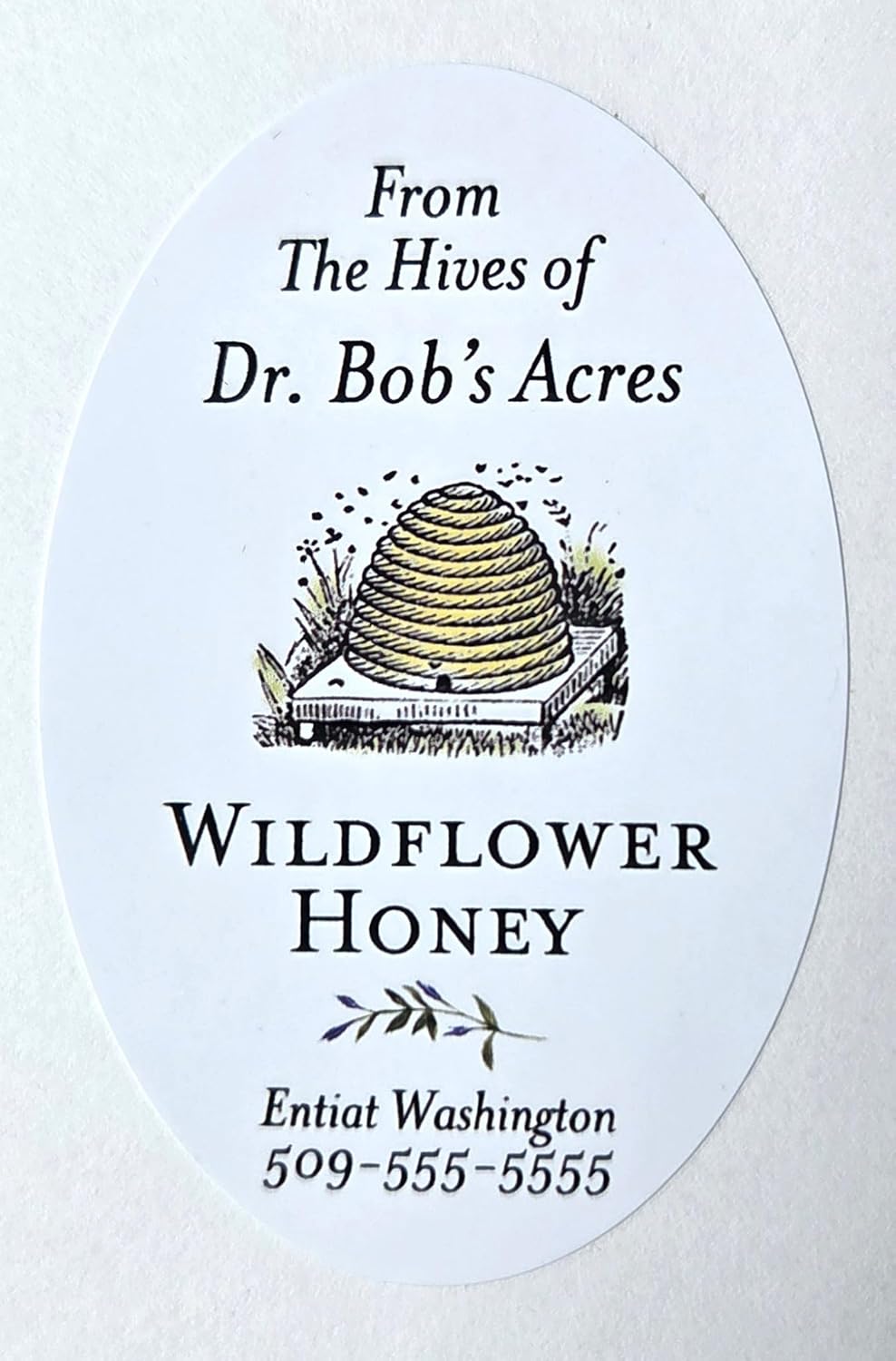 Personalized Honey Labels (from The Hives of), 2" Round, Set of 18