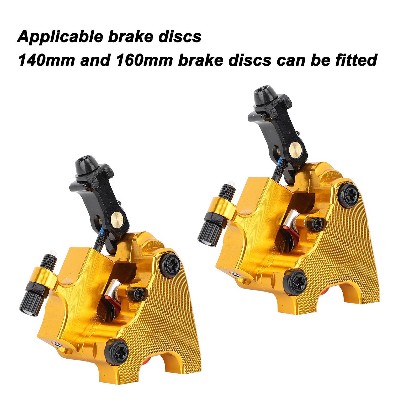 Generic Zacisk Hamulca Tarczowego Roweru Zacisk Hamulca Tarczowego Roweru Szosowego ze Stopu Aluminium Pasuje do Tarcz 140 Mm i 160 Mm Przewód Hydrauliczny Ciągnięcie Przodu i Tyłu Zastosowanie dla