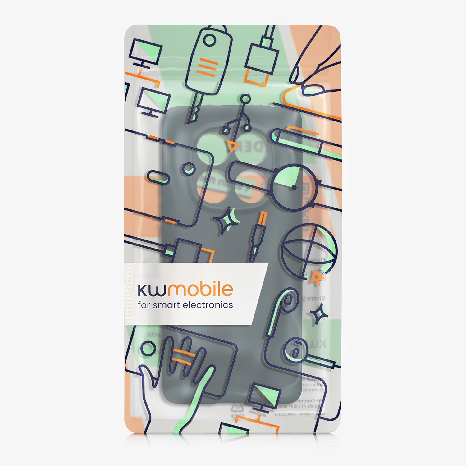 kwmobile Case Compatible with Xiaomi Redmi Note 14 Pro 4G Case - Protective Slim TPU Phone Cover - Soft Matte Finish - Dark Slate - Image 7