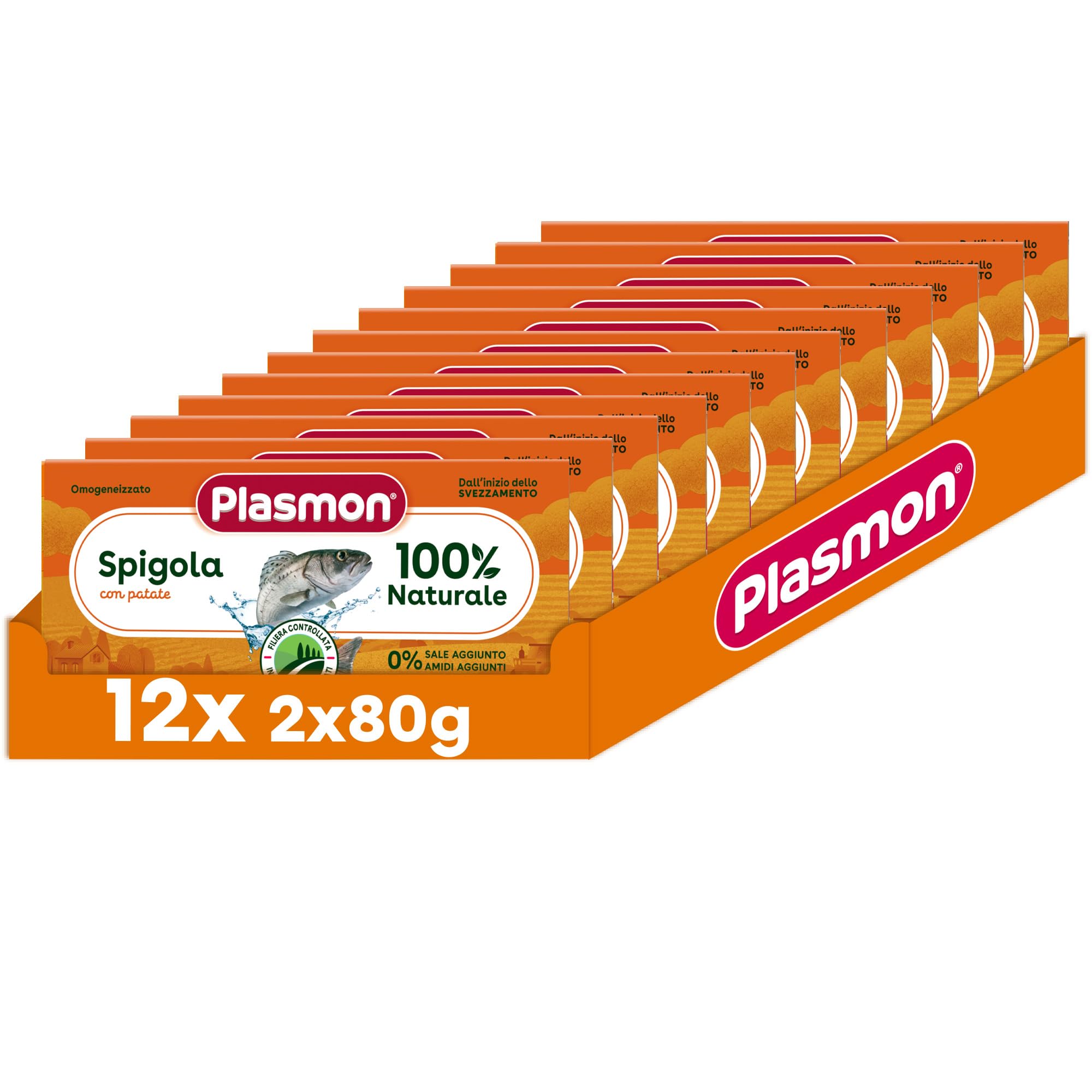 Plasmon Omogeneizzato Spigola 2x80g (12 Confezioni)