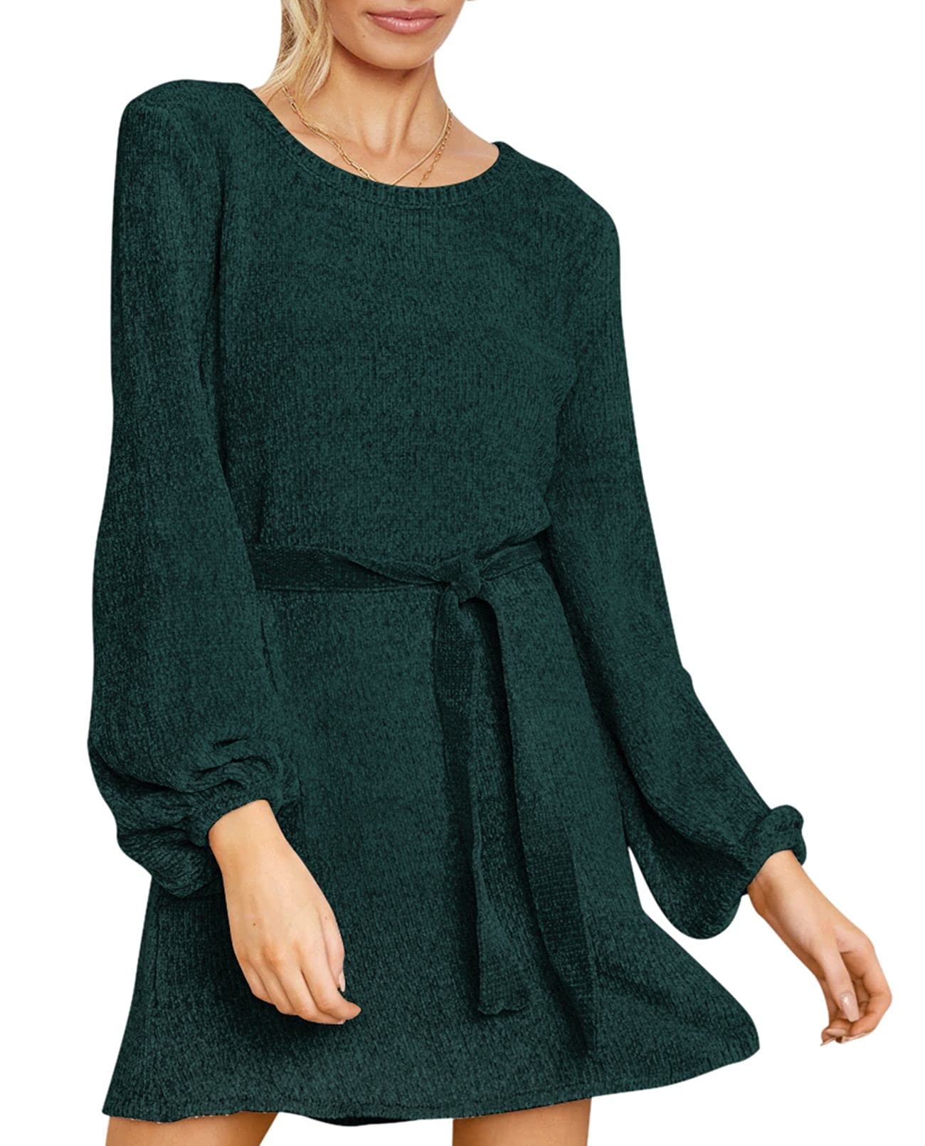 slim fit dress slacks Green High Neck Sweater Dress main image 0