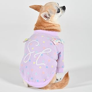 Pinkaholic New York Spring/Summer Sound of Love Dog Shirt Trendy Fashionable Cute Dog Apparel, Violet, Small