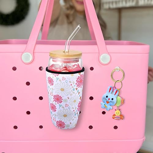 Miniatura 7 de BABORUI Portavasos de margarita para bolsa Bogg, accesorios para bolsa Bogg Original XL, soporte de bebida compatible con bolsa Boggbolsa de mano