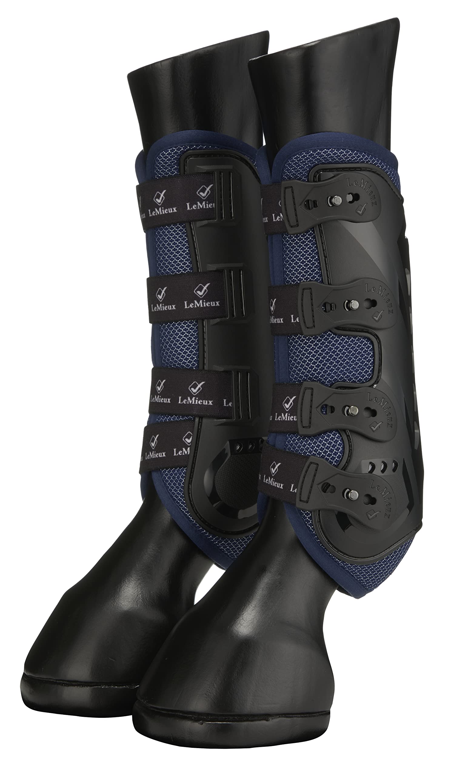 LeMieux Ultra Mesh Snug Support Horse Boots - Protective Gear and Training Equipment - Equine Boots, Wraps & Accessories (Navy/Front Large)
