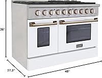 Vista 10 de Kucht KNG481/LP-W-GOLD - Cocina de gas, color dorado