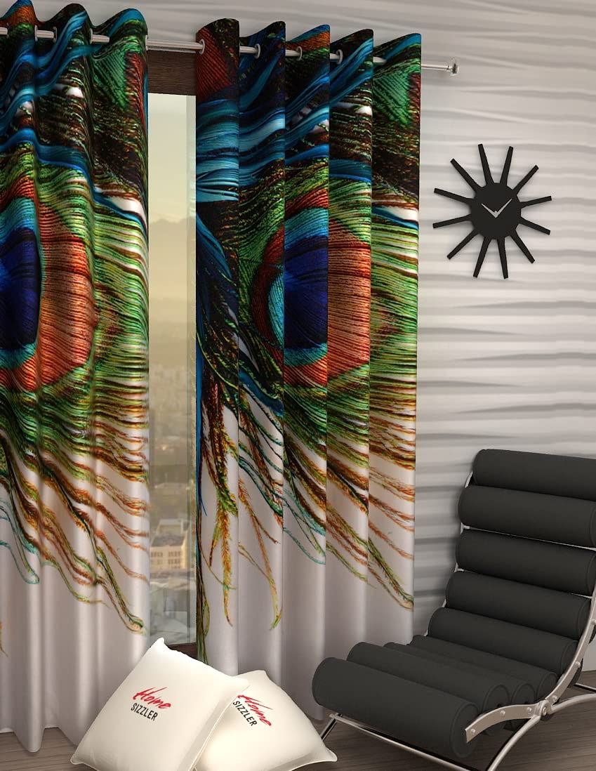 Home Sizzler Polyester Digital Print Window Opaque Curtain (Multicolour, 5 Feet), Eyelet, Modern-image-38