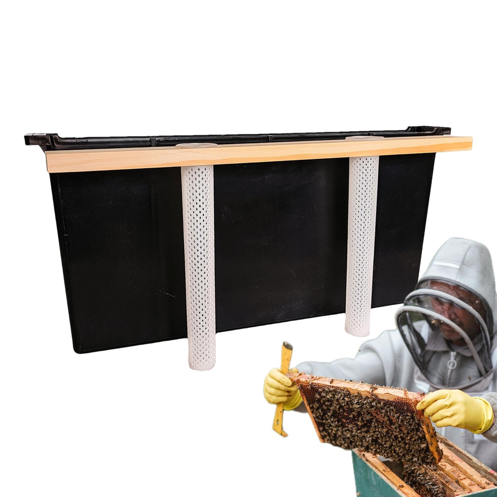 Generisch Distributeur de nourriture pour abeilles, distributeur de nourriture pour abeilles, 3,5 l, distributeur d'eau avec cadre profond, distributeur d'eau d'abeille, équipement d'apiculture, outil