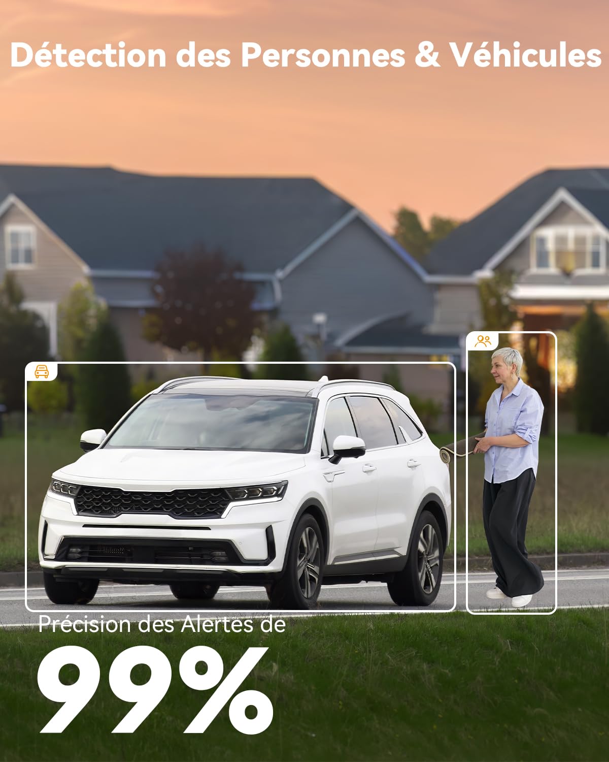 Imou 4G LTE Caméra Solaire avec Carte SIM, 10MP(5MP+5MP) Caméra Surveillance WiFi Extérieure sans Fil Double Objectif, AOV 24/7 Enregistrement, 25M Détection Personnes/Véhicules, microSD 64Go Incluse