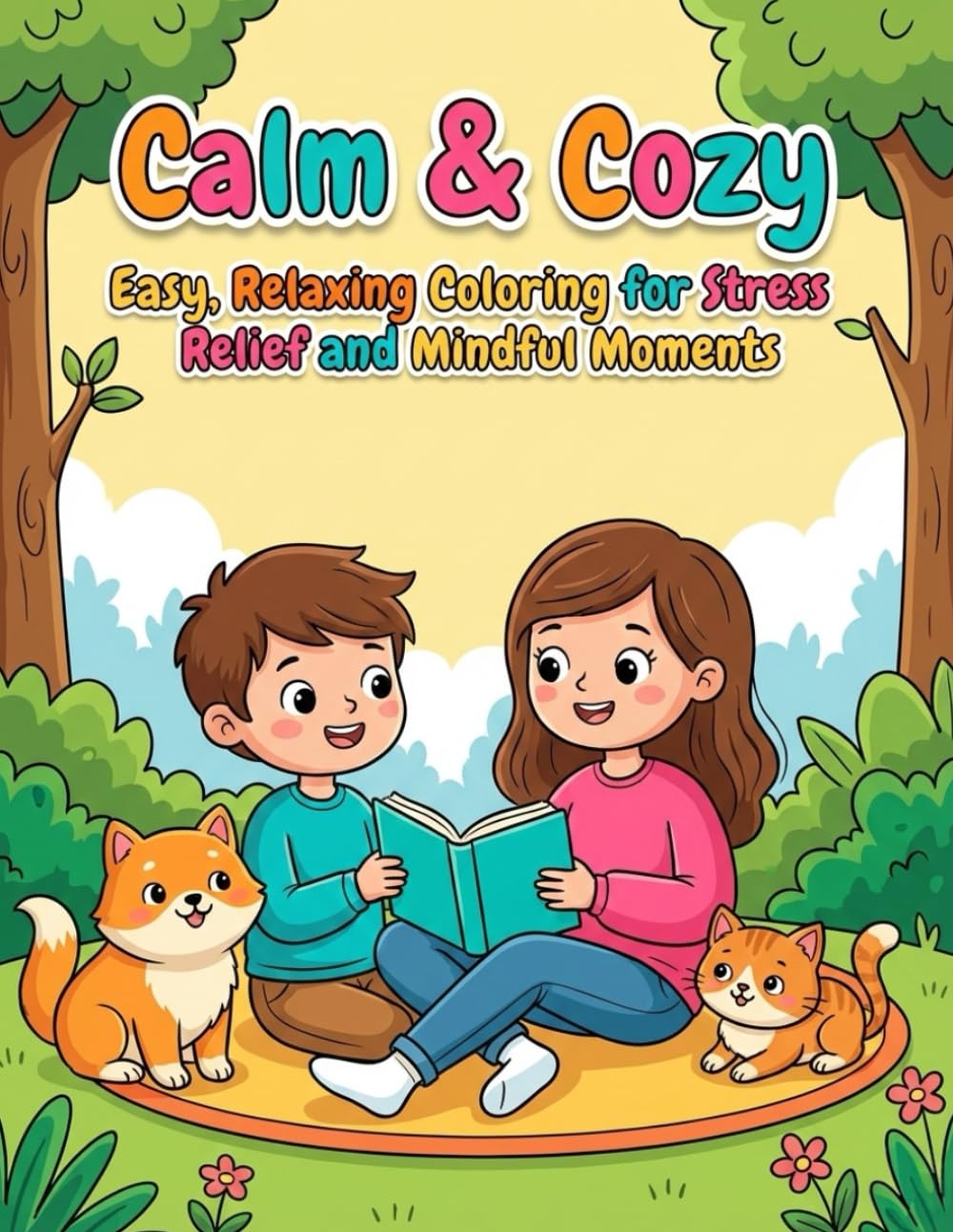 Calm & Cozy Stress Relief: A Relaxing Coloring Book for Teens and Adults Seeking Mindful Creativity