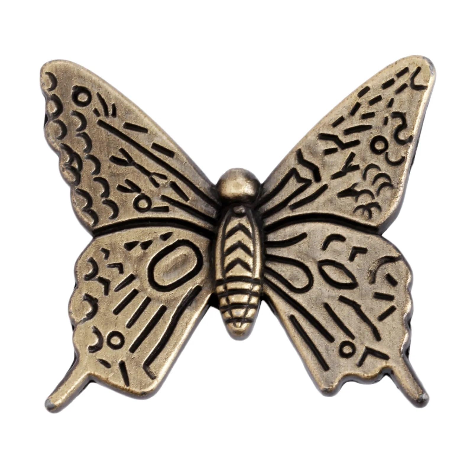 BIVOO 1pc Vintage Butterfly Kitchen Handle Antique Bronze Furniture Dresser Pull Drawer Cabinet Knob And Handle Furniture Hardware(43MM Green Bronze)
