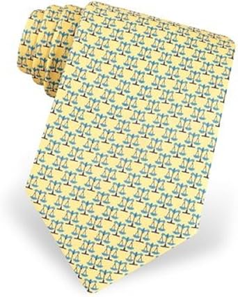 Alynn 100% Silk Yellow Legal Scales of Justice Lawyer Neck Tie Necktie Neckwear