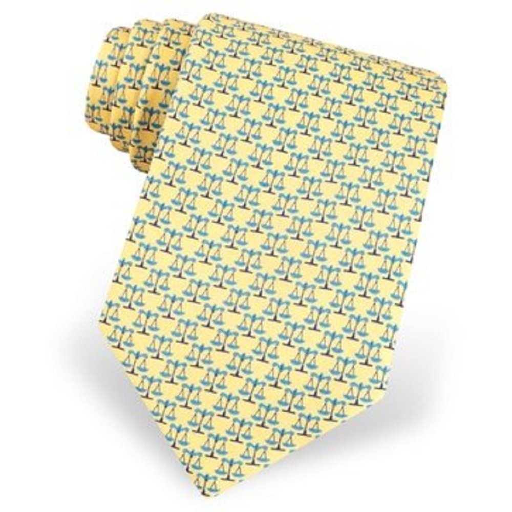 Bhhjkk Unisex As Pic 100% Silk Yellow Legal Scales Of Justice Lawyer Neck Tie Necktie Neckwear