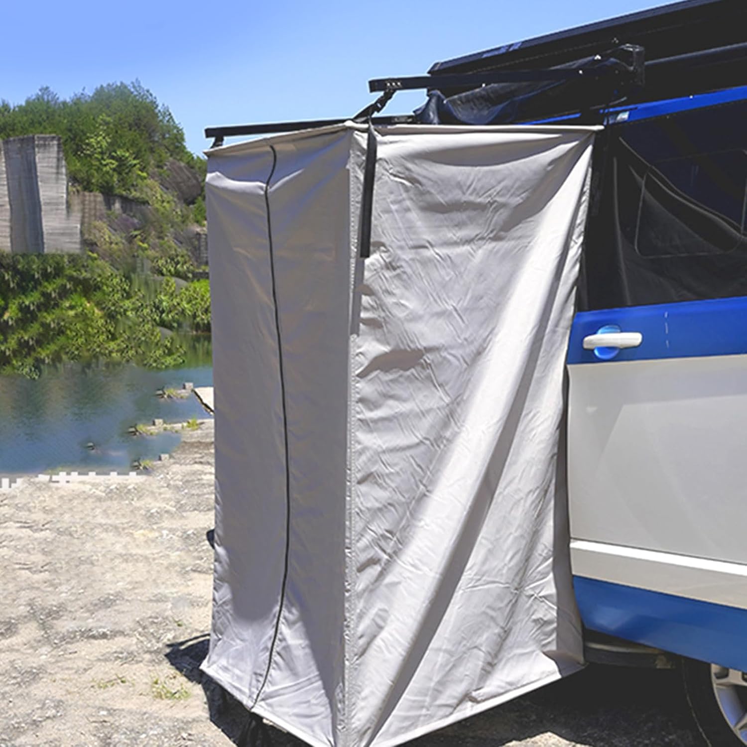 Camping Tent Car Side Camping Shower Tents Portable Vehicle Awning Shower Room, SJeep Truck Awning Shower Privacy Shelter, Outdoor Shower Camping for Struck Jeep Ca