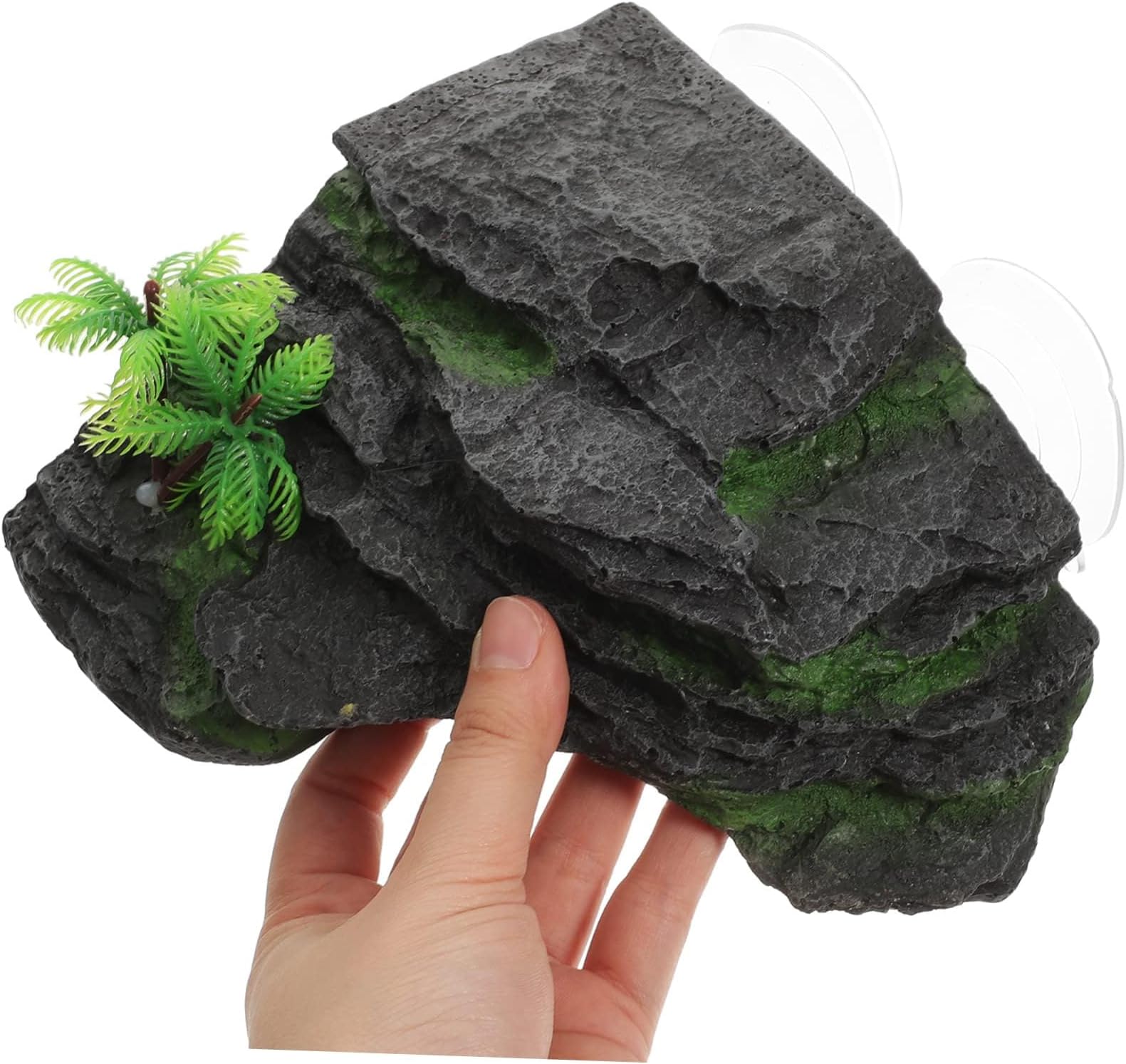 Turtle Platform Turtle Basking Platform Large Floating Turtle Dock Reptile Basking Platform Aquarium Decorations Turtle Tank Rocks Synthetic Resin Crawl Tortoise (18x17x7cm)