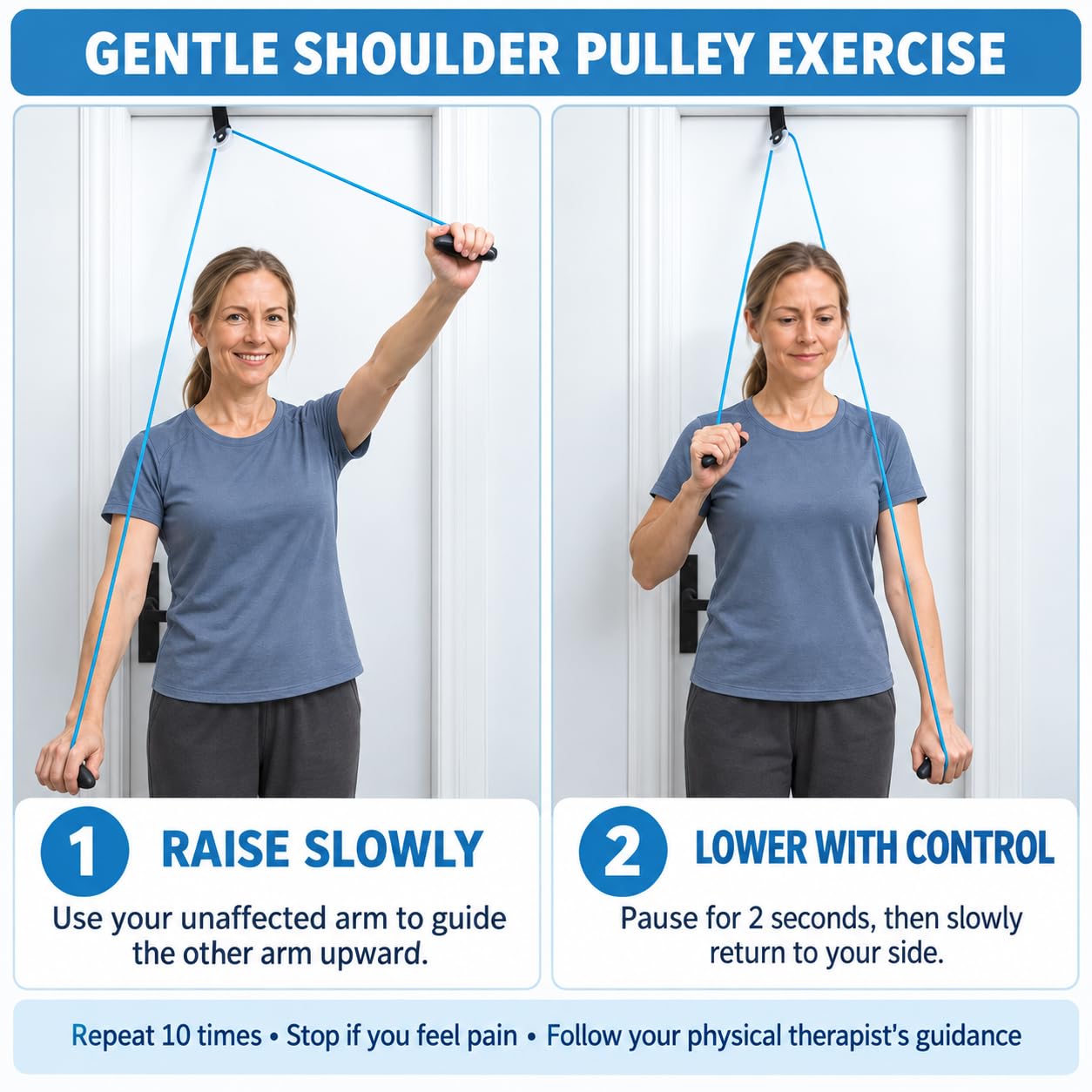 Shoulder Pulley Over The Door Physical Therapy System — Amazon image 7