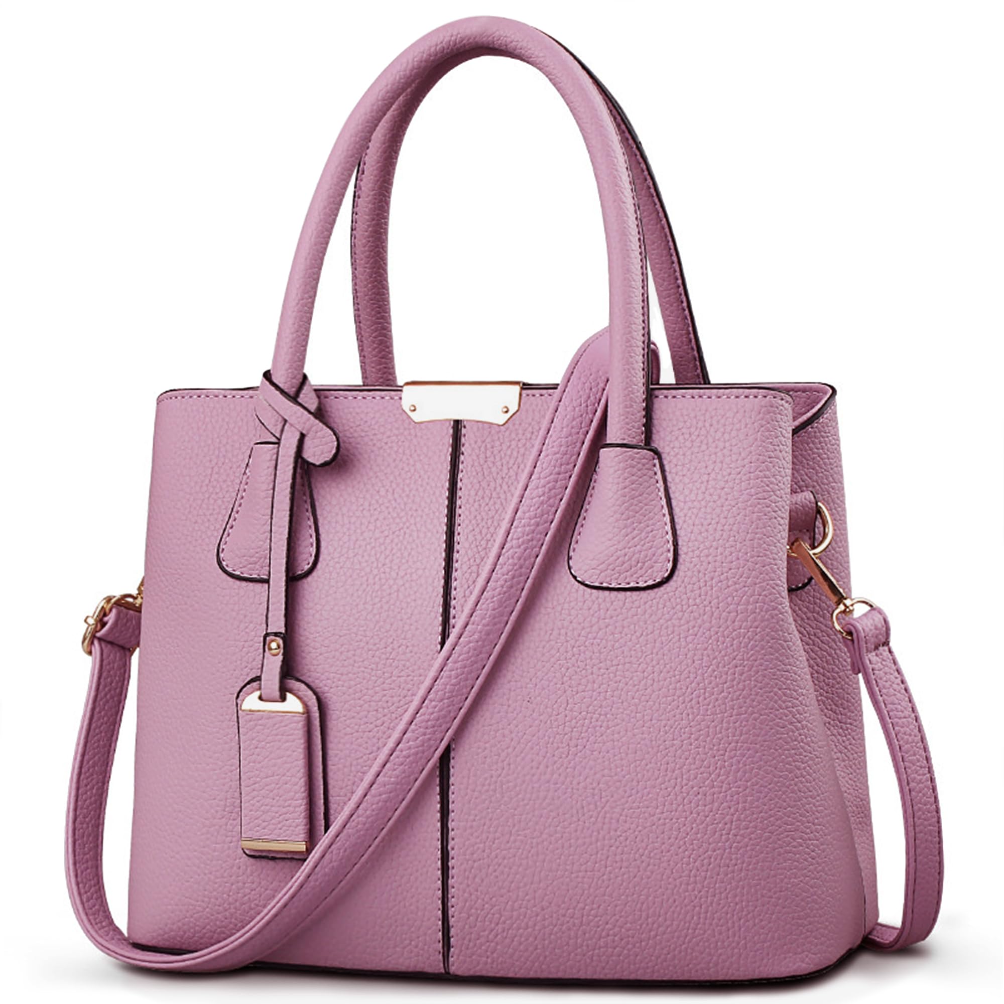 DIRRONA Elegante Donna Borsa a Mano Casuale Borsa a Tracolla Viaggio Crossbody Borsa Tote Impermeabile PU Pelle Borsa Mano Viola