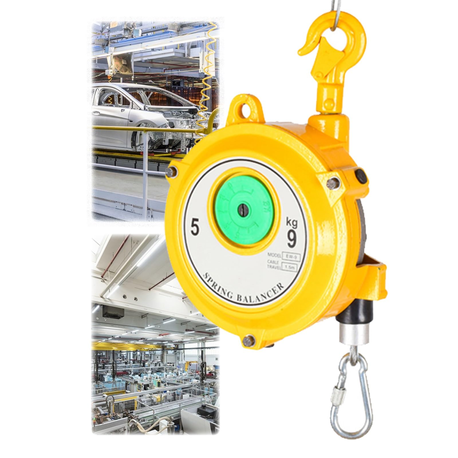 WEKONUMEX Retractable Spring Balancer, Spring Balancer Retractor Tool Holder Multiple Sizes For Automotive Assembly Lines(5-9kg)