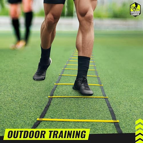 Miniatura 11 de Teenitor Escalera de agilidad Escalera de velocidad para fútbol, velocidad, fútbol, fitness, entrenamiento de pies, bolsa de transporte