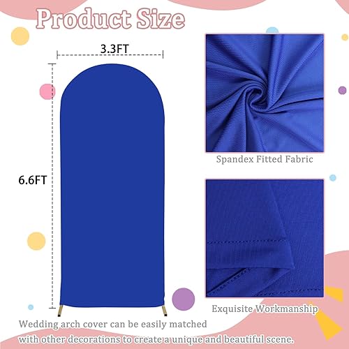 Miniatura 9 de FOTSHARER Cubierta de telón de fondo de arco negro de 8 pies de elastano, cubierta de telón de fondo de tela Chiara para despedida de soltera,
