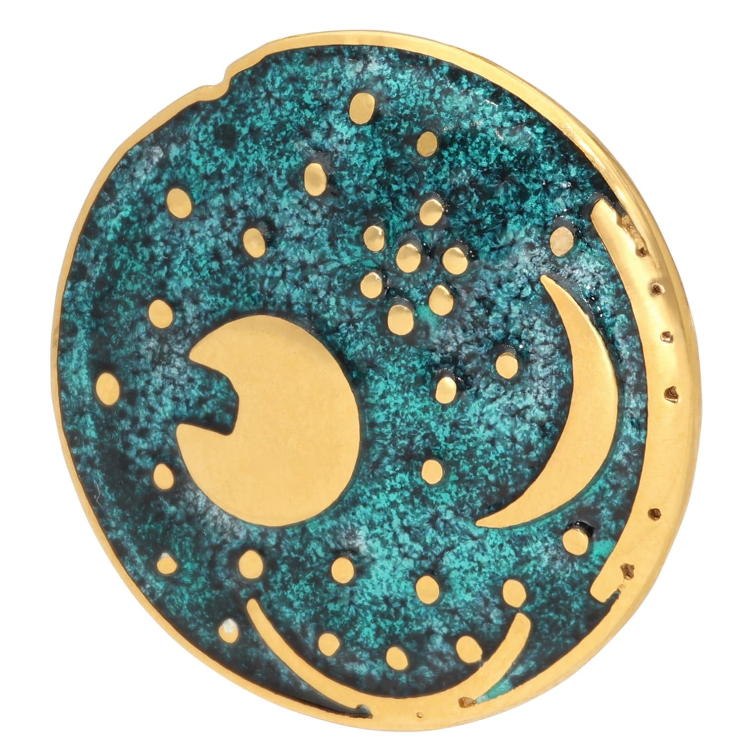 trendor Damenkette mit Himmelsscheibe von Nebra Silber grün/gold ⌀ 20 mm
