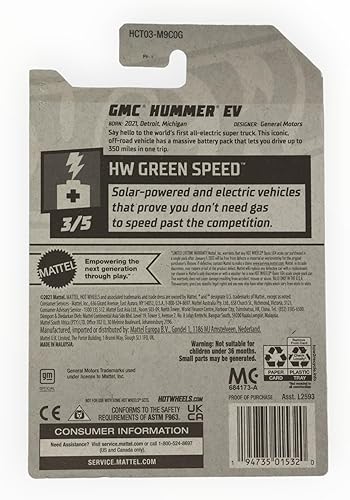 Miniatura 2 de Hot Wheels GMC Hummer EV - HW Green Speed 3/5 [amarillo] 130/250 2022 - GMC Hummer EV - HW Green Speed 3/5 [amarillo]