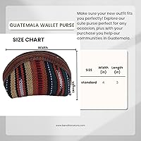 Vista 4 de Llavero de tela Maya hecho a mano Pequeña bolsa con cremallera para mujer