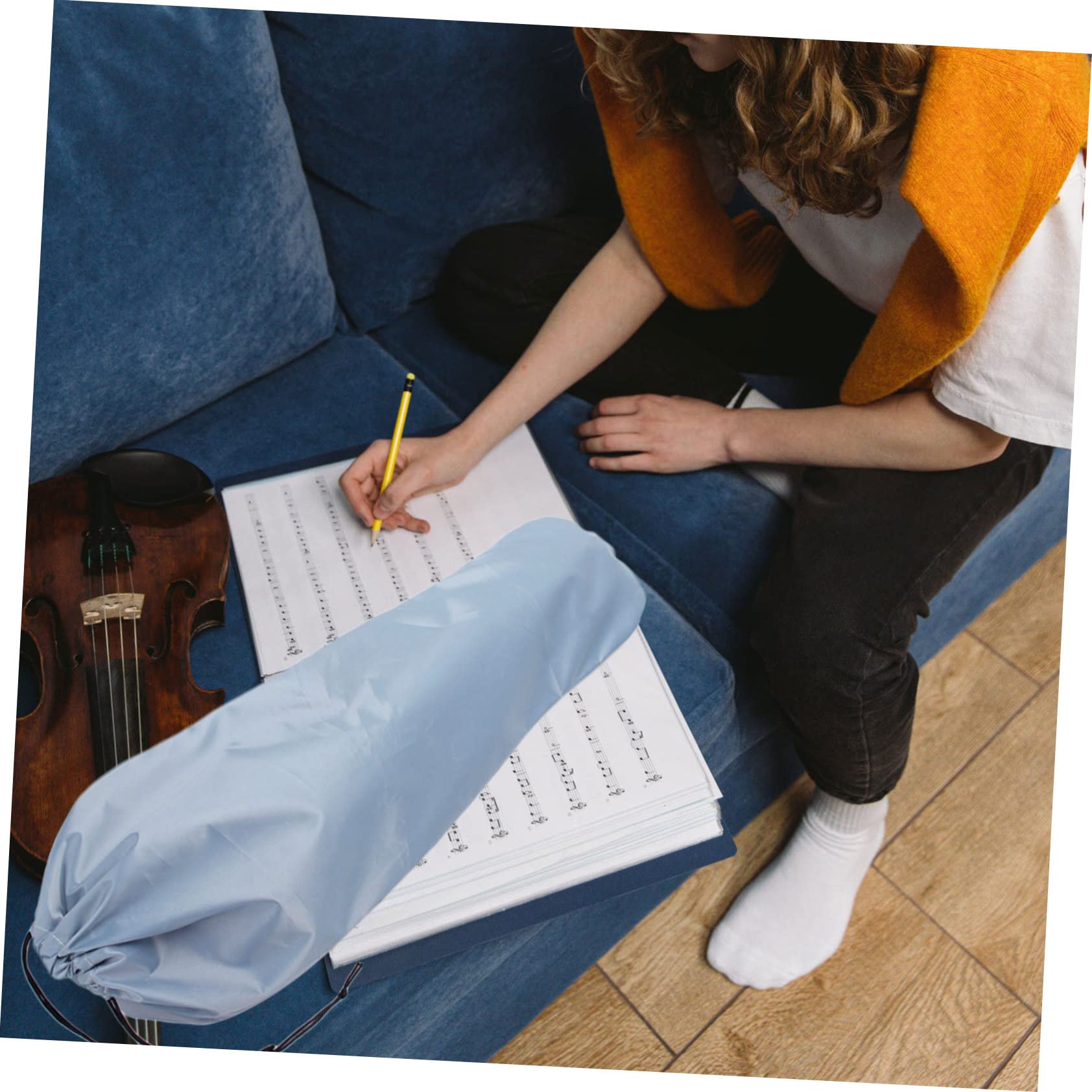 CIMAXIC 1Pc Silk Violin Cover Dust Protector for Violins Durable Material for Home Storage and Travel Violin Case Accessory