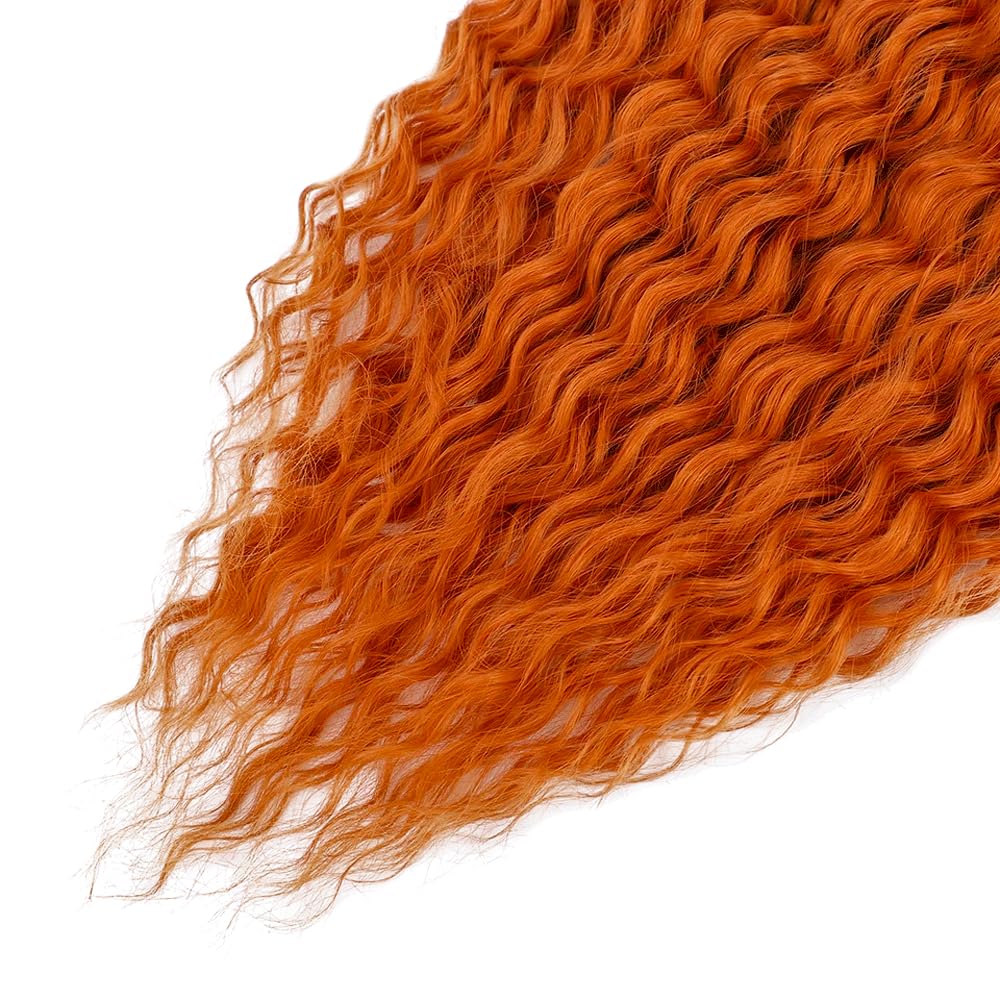 Ginger Bundles 350 Deep Wave Human Hair Bundles Orange Deep Curly Bundles Human Hair 3 Bundles 26 28 30 Inch Ginger Orange Bundles 350 Bundles Hair Weave