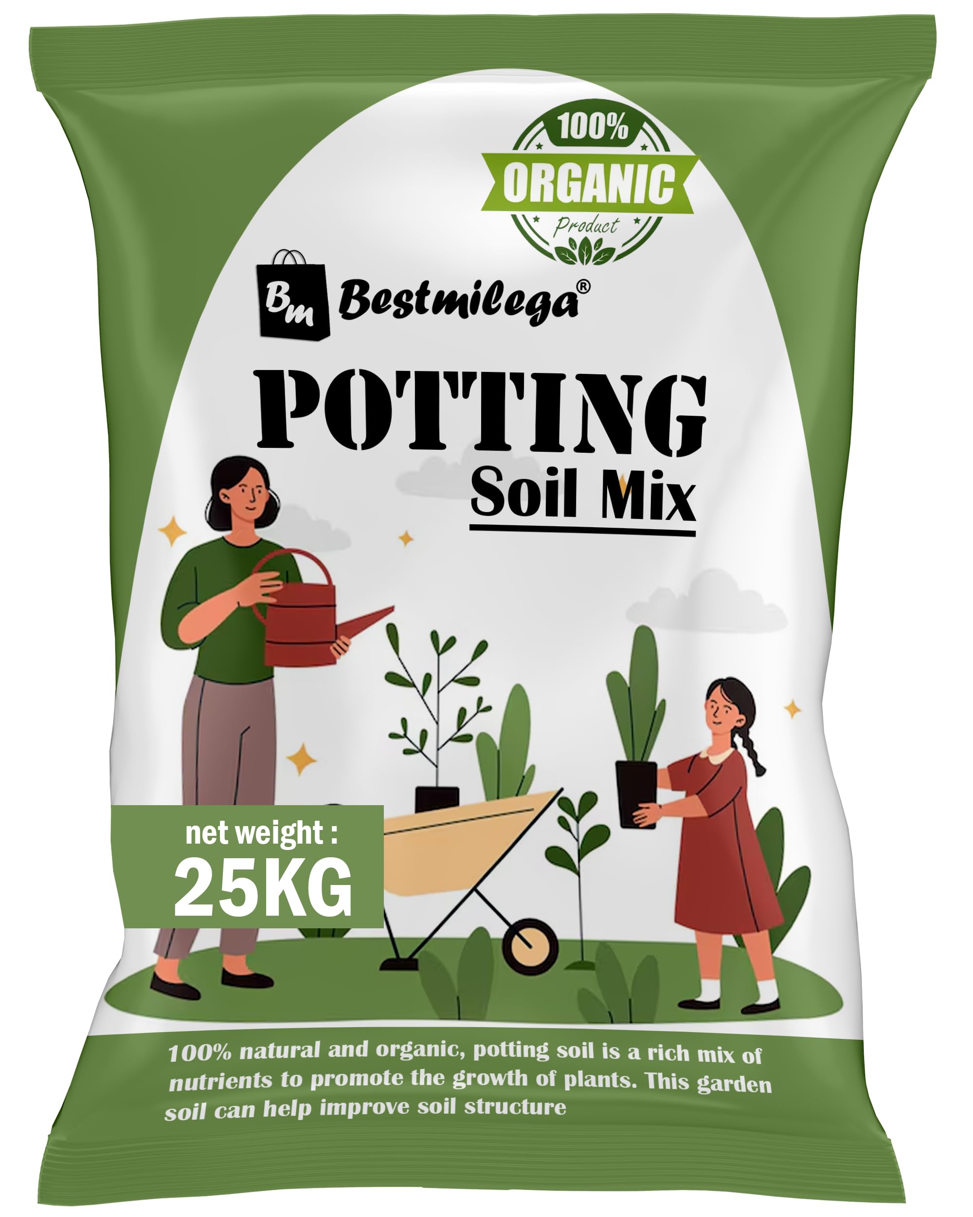 BEST MILEGA Magic Potting Soil for Plants 25 kg | Potting Soil Mix for Plants Garden | Soil and Fertilizer for Plants | Soil Mix for Plants Home Garden (B0CYXD9J6Q) Amazon Price History, Amazon Price Tracker