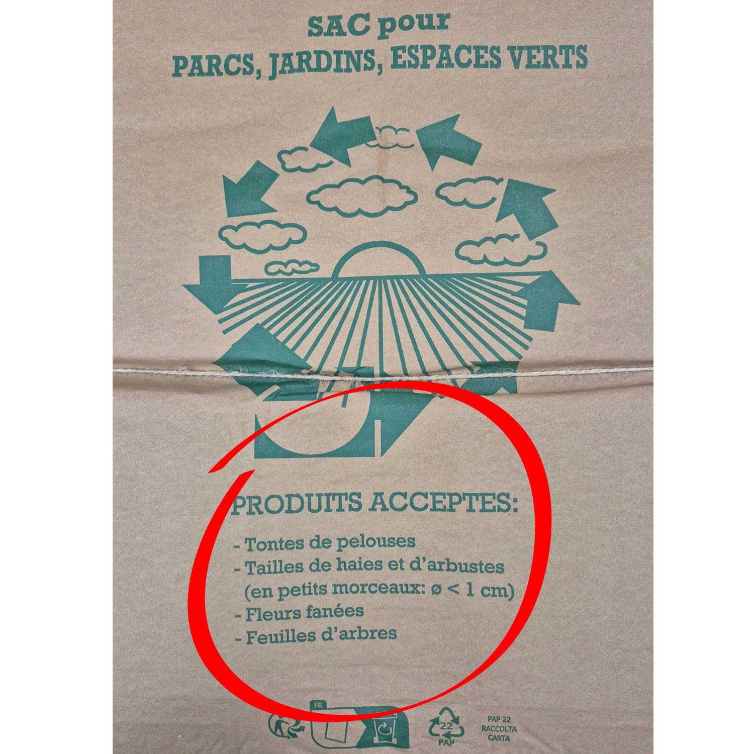 Juego de bolsas de residuos vegetales 100 L | Papel Kraft ultrarresistente | Par de guantes de jardín ofrecidos | Ideal para jardines familiares y mantenimiento de casas individuales (25)