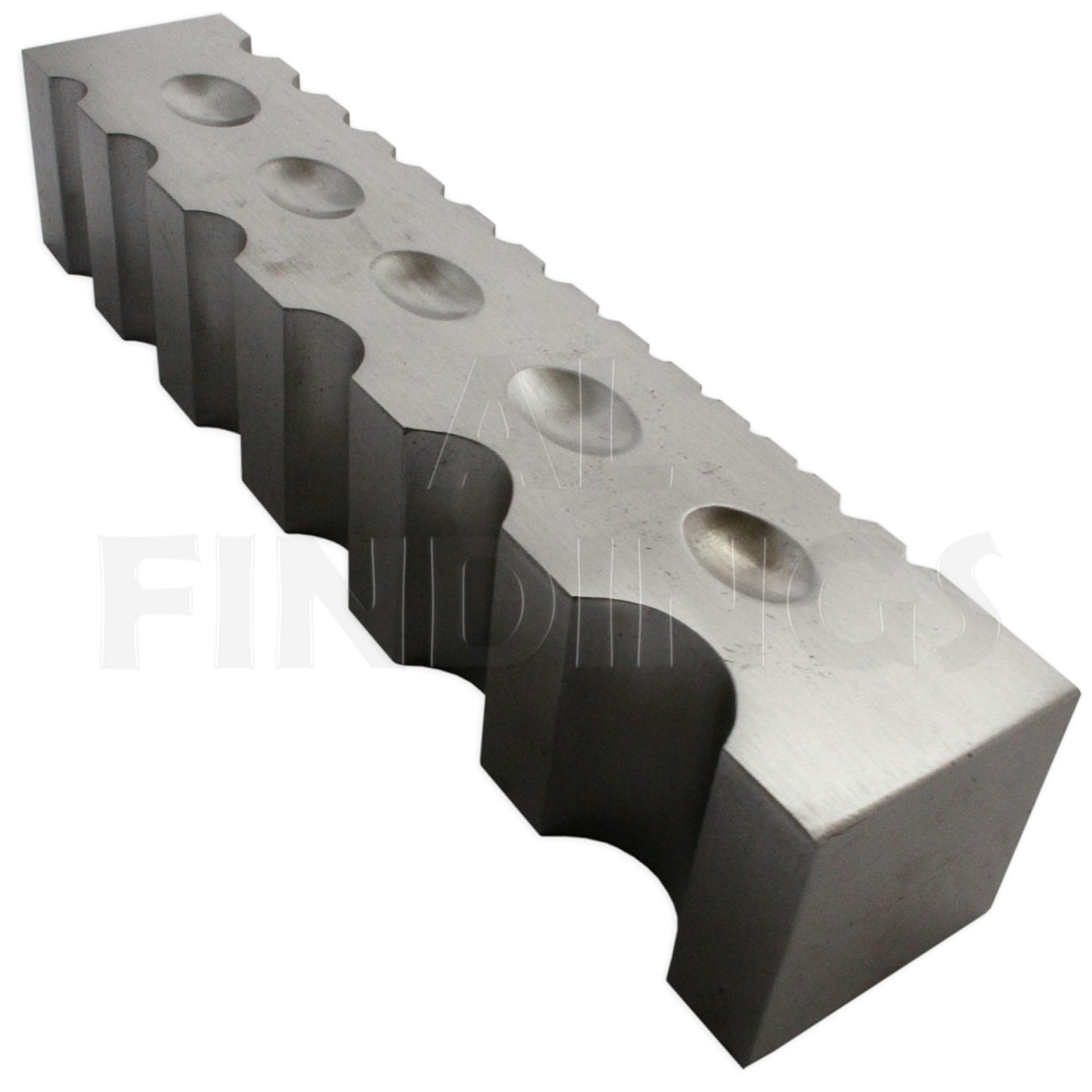 Jewellers Tools 4 Sided Doming Block (8" Long) : Dapping Steel Bending Anvil Jewellers Silversmith Tool (2220)