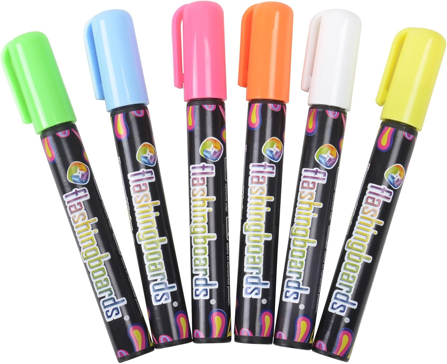 6 Color Erasable Fluorescent Highlighters/Chalk/Markers for Flashing