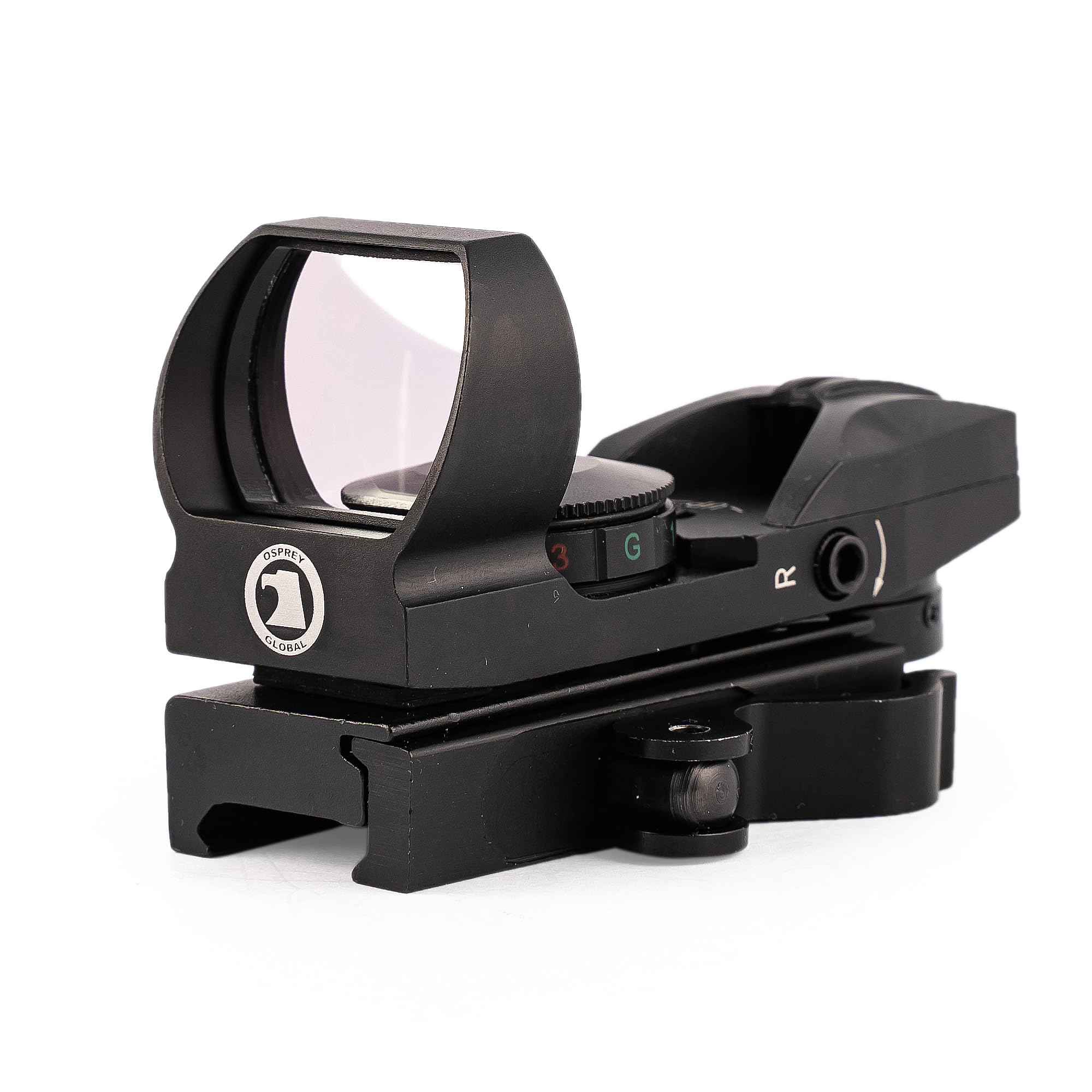 Osprey Global DSMRQR : Reflex Red Dot Sight (4 Dot Size Settings) with Multi Reticle (Dot, Circle Dot, Cross & Double Cross Hair) Quick Release fits Standard, Weaver and Picatinny Rails - 1" MOA