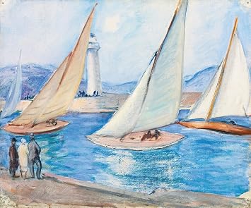 Depart De Regates Dans Le Midi St. Tropez 1920s Poster Print by Henri Lebasque 24 x 36