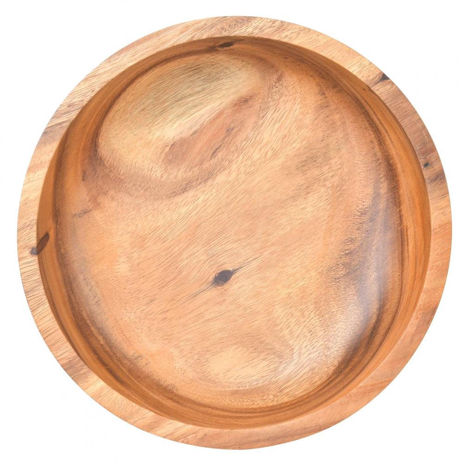 Ong Cuenco de madera, ecológico, ensaladera de madera para alimentos, recipientes para frutas, vajilla, utensilios de cocina, ensaladera de madera(30 * 9cm)