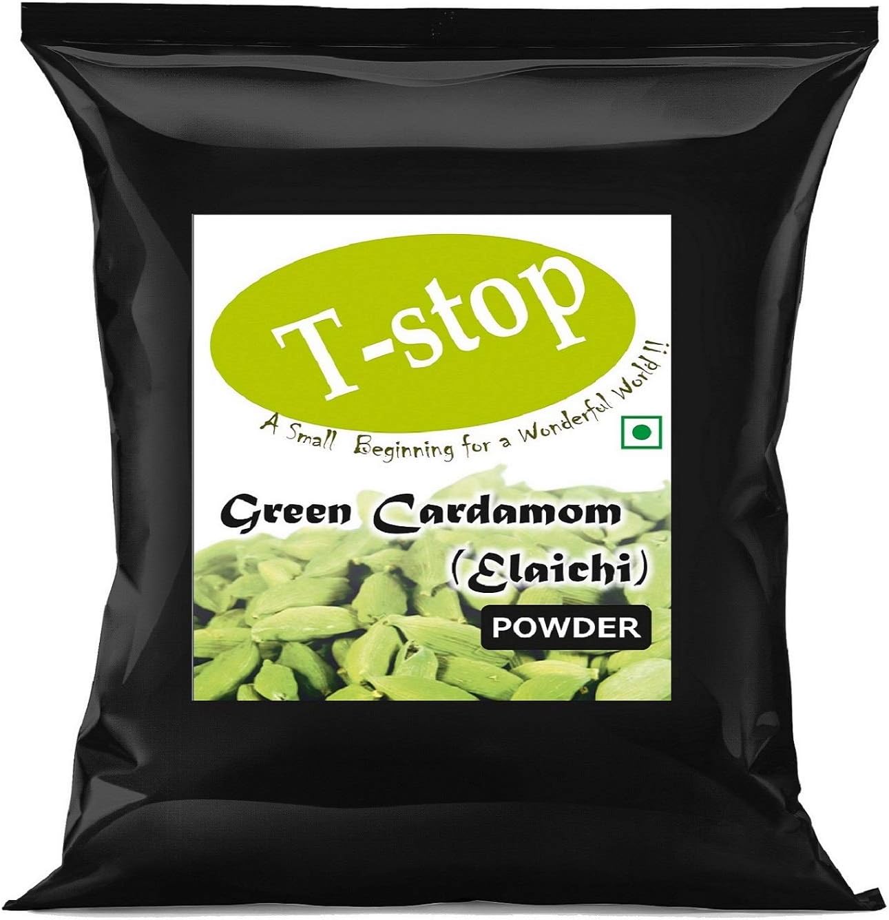 T-stop Green Cardamom Powder Both Pods & Seeds Included Pack of 2- Each 25gm