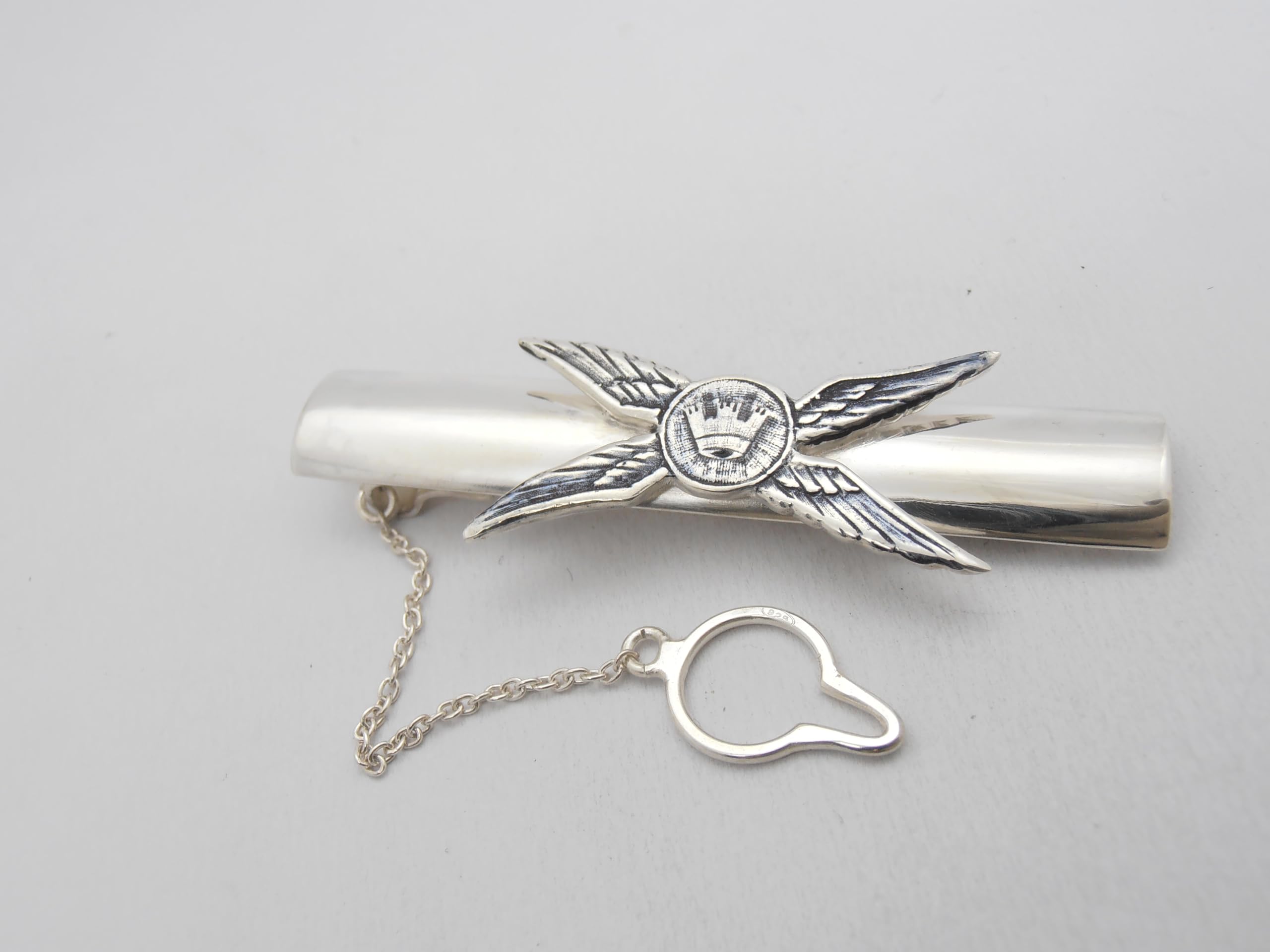 Elicotterista Militare : Fermacravatta in Argento 925 - Brevetto Pilota Elicottero - Aeronautica