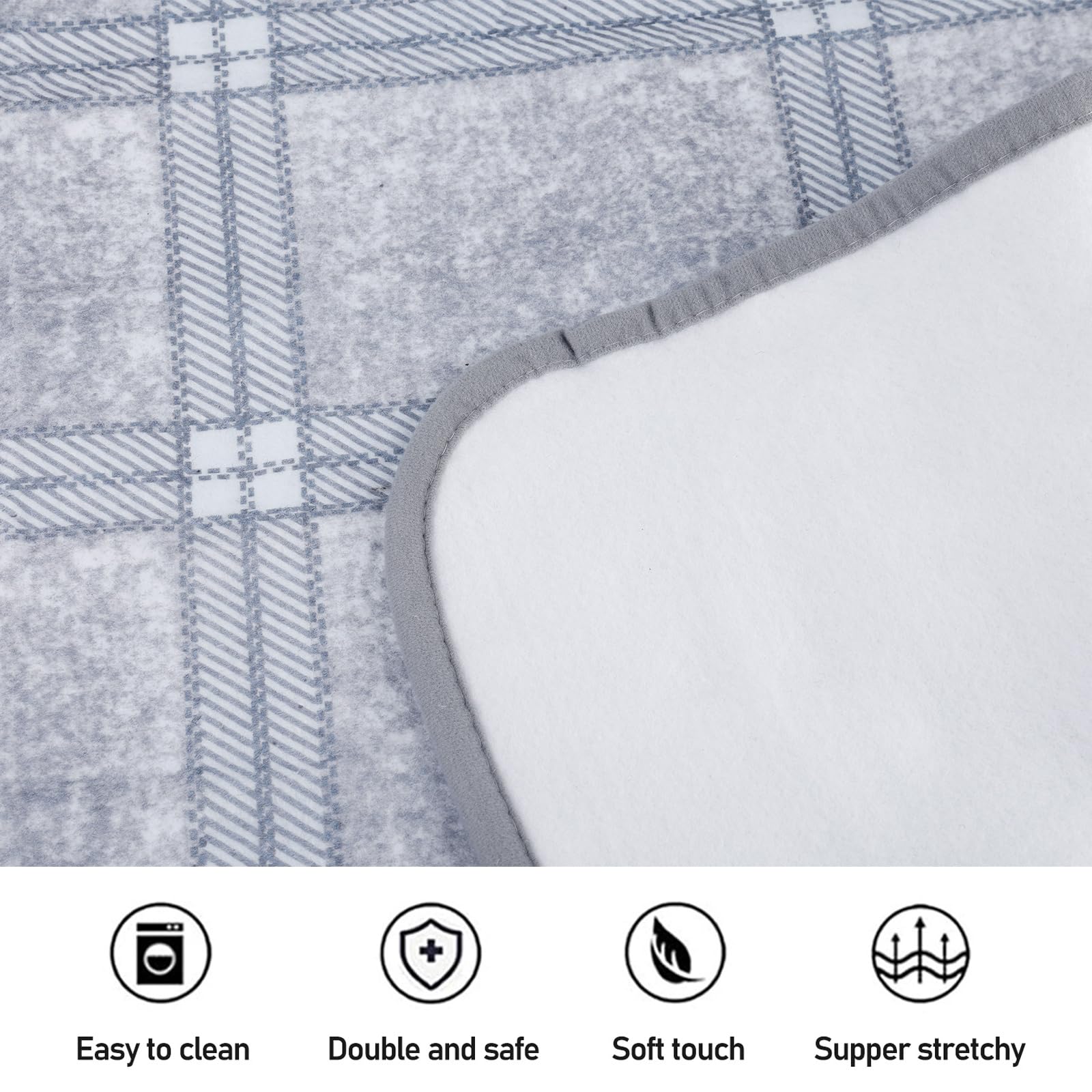 Manta eléctrica con apagado automático, 150 x 80 cm, manta térmica eléctrica con 4 niveles de calor, temporizador de 12 horas, protección contra sobrecalentamiento, resistente al agua, para cama y