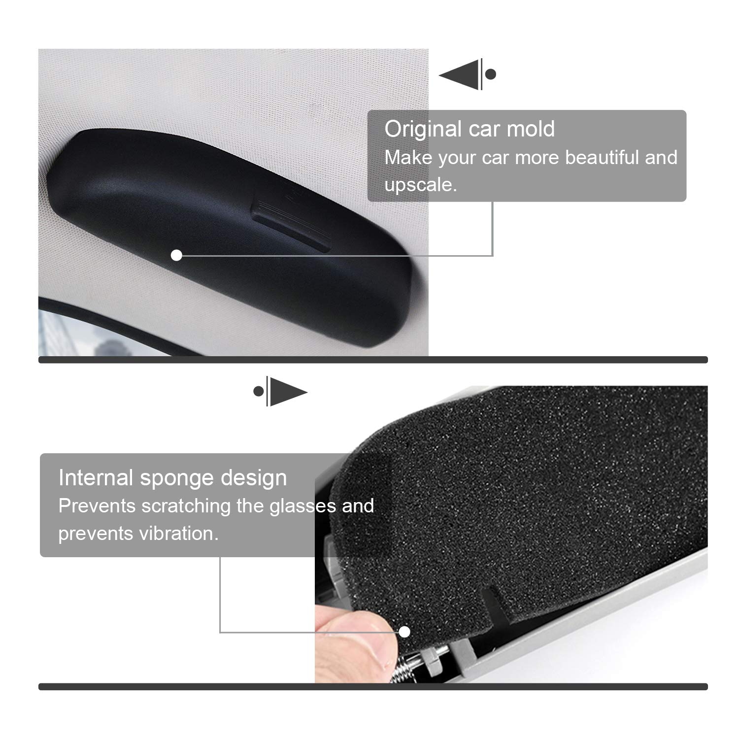 YEE PIN Portaocchiali per Benz GLA X156 / W205 /GLC X253 / Classe B W246/ Classe A w176 Portaocchiali Auto Scatola di immagazzinaggio Organizzatore Custodia per gli occhiali