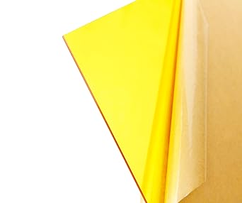 Cast Acrylic Sheet - .118" Thick, TP Yellow, 12" x 24" Nominal