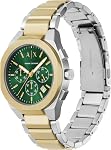 A|X ARMANI EXCHANGE Men's Chronograph Black Silicone Band Watch (Model: AX4161)