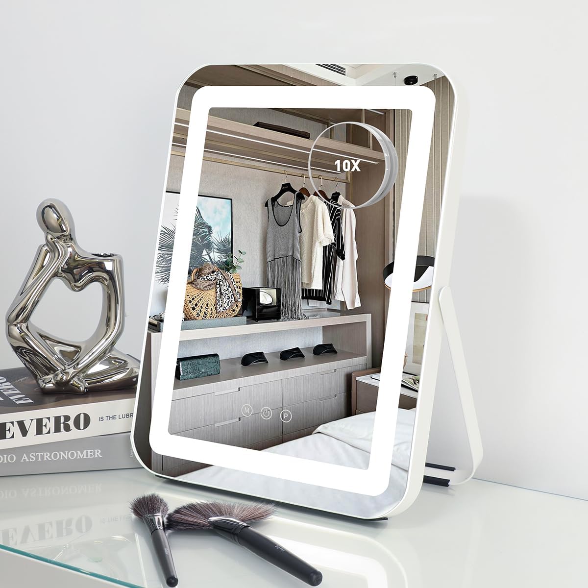 Amazon.com - iCREAT Hollywood Mirror with Lights,Lighted Mirror for ...