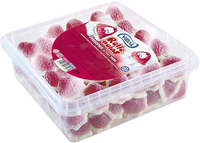 Vidal Golosinas Rellenolas Fresones con Nata - 65 Unidades