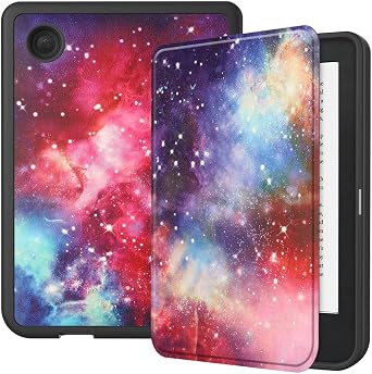 E-Reader Cover for Kobo Clara Colour N3672024/Clara BW N365 2024/Clara 2E N506 2022 Release 6",Ultra Slim Lightweight TPU Leather Case with Auto Sleep/Wake Up Function TPU-Galaxy