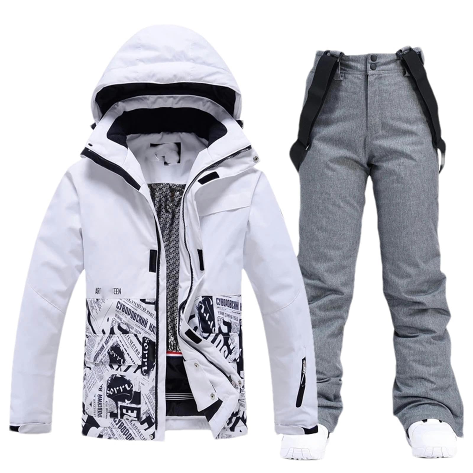Mężczyźni i kobiety odzież śnieżna odzież na snowboard zimowe ubrania narciarskie kurtka śnieżna i spodnie zestawy odzież snowboardowa, H907 Kurtka Pant_e, XS