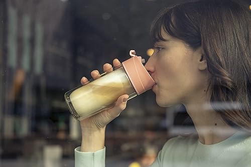 Miniatura 6 de SIGG - Taza de café aislada - Taza de viaje Nova - Apta para lavavajillas - Sin BPA - Vidrio Broscilate - Tapa abatible - Rosa tímido - 13 Oz